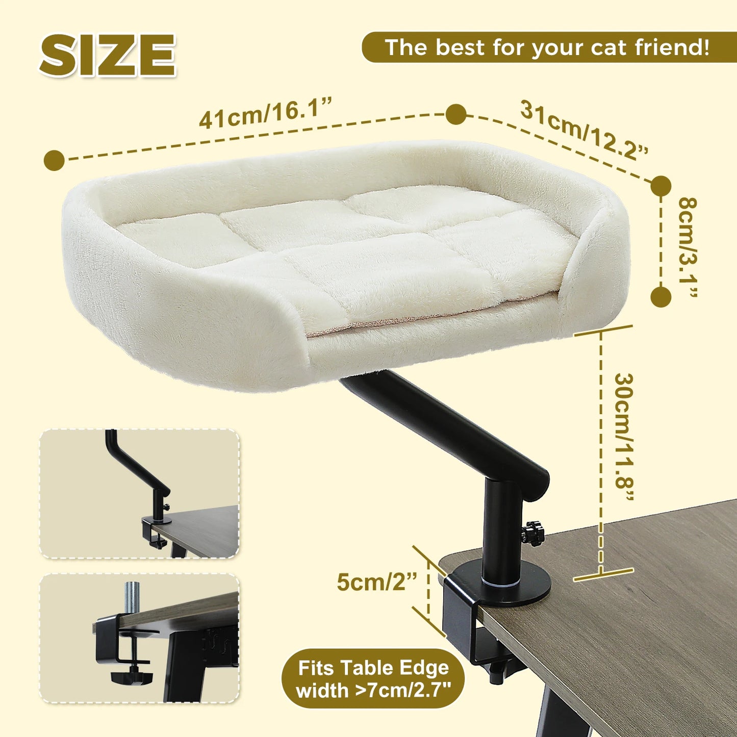 PAWZ Road Cat Desk Bed With 360 Rotatable Stand Hammock