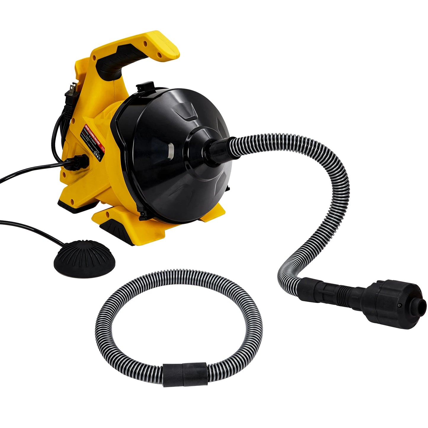 HiMISS Auto Feed Drain Cleaner Auger With Foot Switch