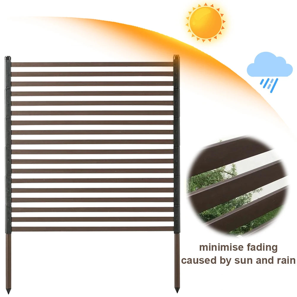 PE-Coated Steel Outdoor Privacy Screen Fence Panel for Garden Patio