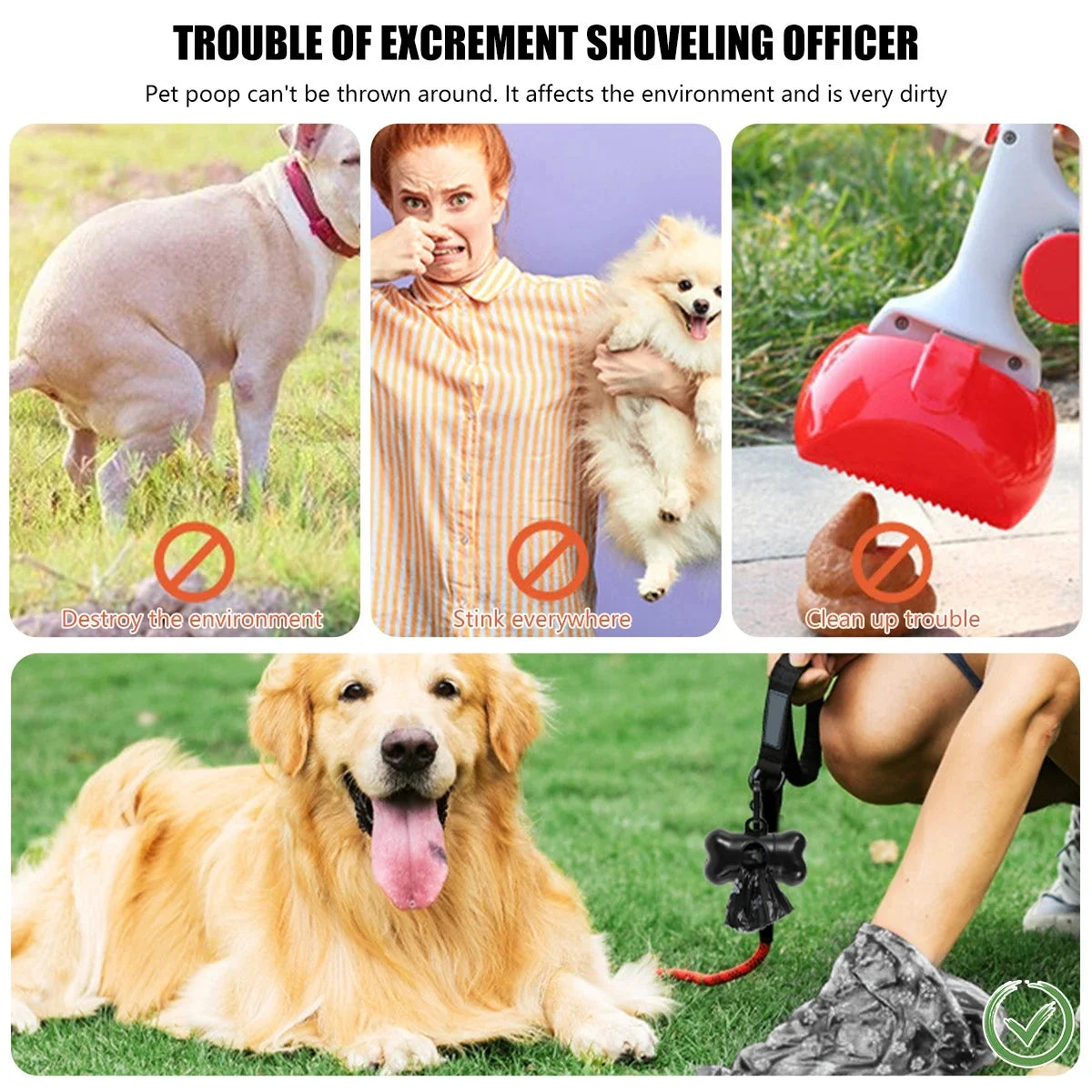 NONEDog Accessories Biodegradable Dog Poop Bags Dispenser 2/40 Rolls