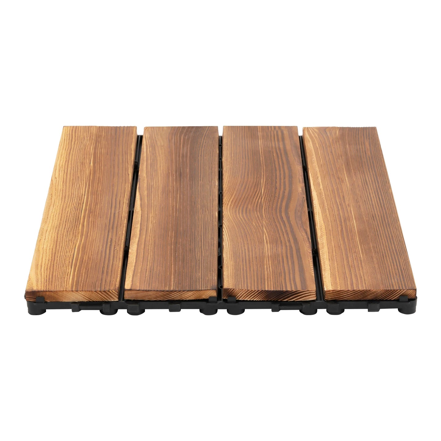 Wood Plastic Composite Interlocking Deck Tiles Outdoor Waterproof