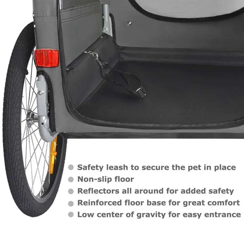 XMSJ Premium Large Pet Bike Trailer and Stroller for Dogs