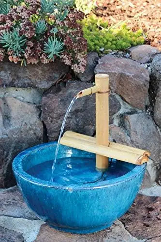Adjustable Bamboo Water Fountain Kit With Pump