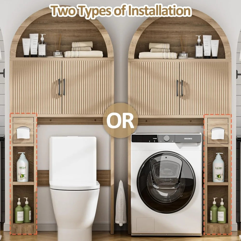 Over Toilet Storage Cabinet Arch Design Freestanding Organizer