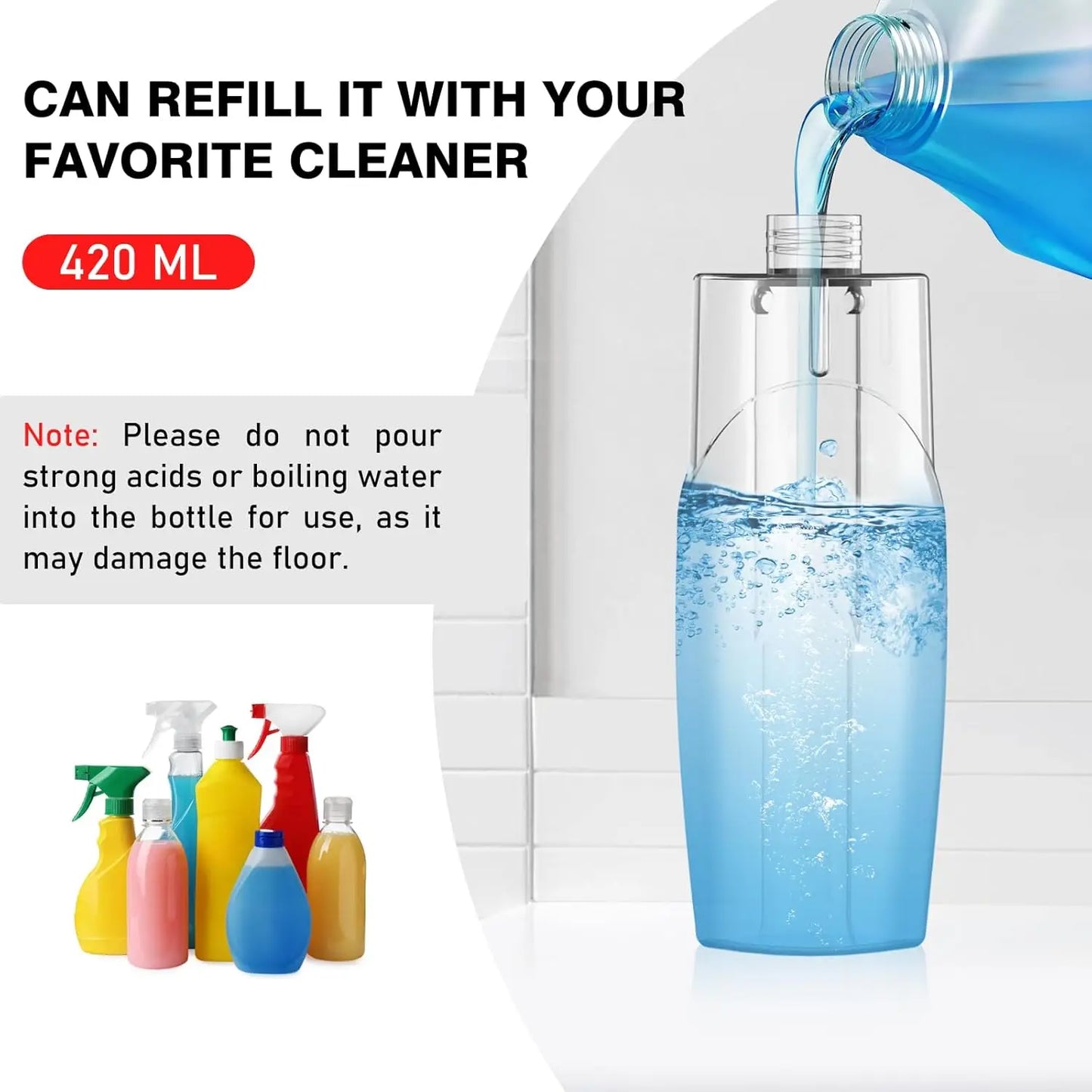 Spray Mop With Refillable Bottle For Hardwood Tile Floors