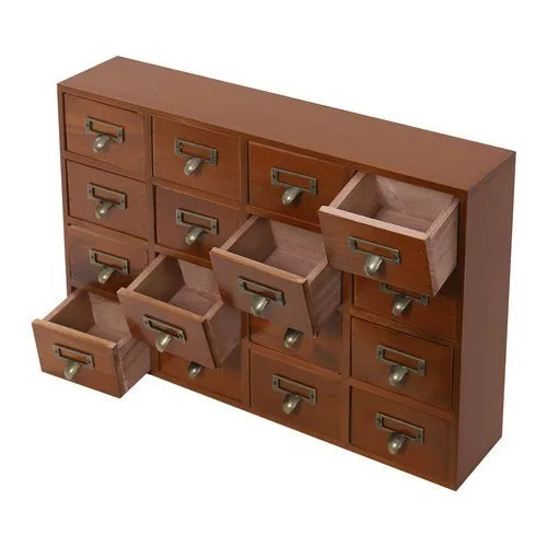 NONECN Pine Wood 64 Drawer Storage Cabinet For Home Office