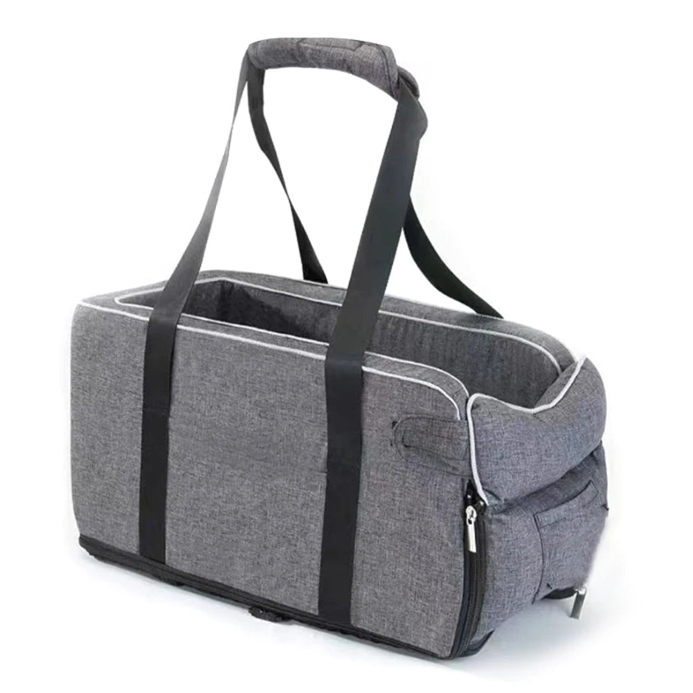 None Dog Car Seat Center Console Booster With Straps