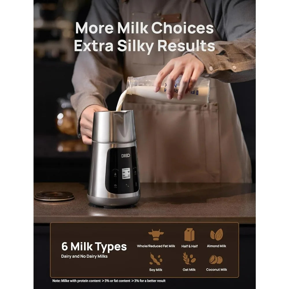 XMSJ Electric Milk Frother All-In-One Latte Foam Maker