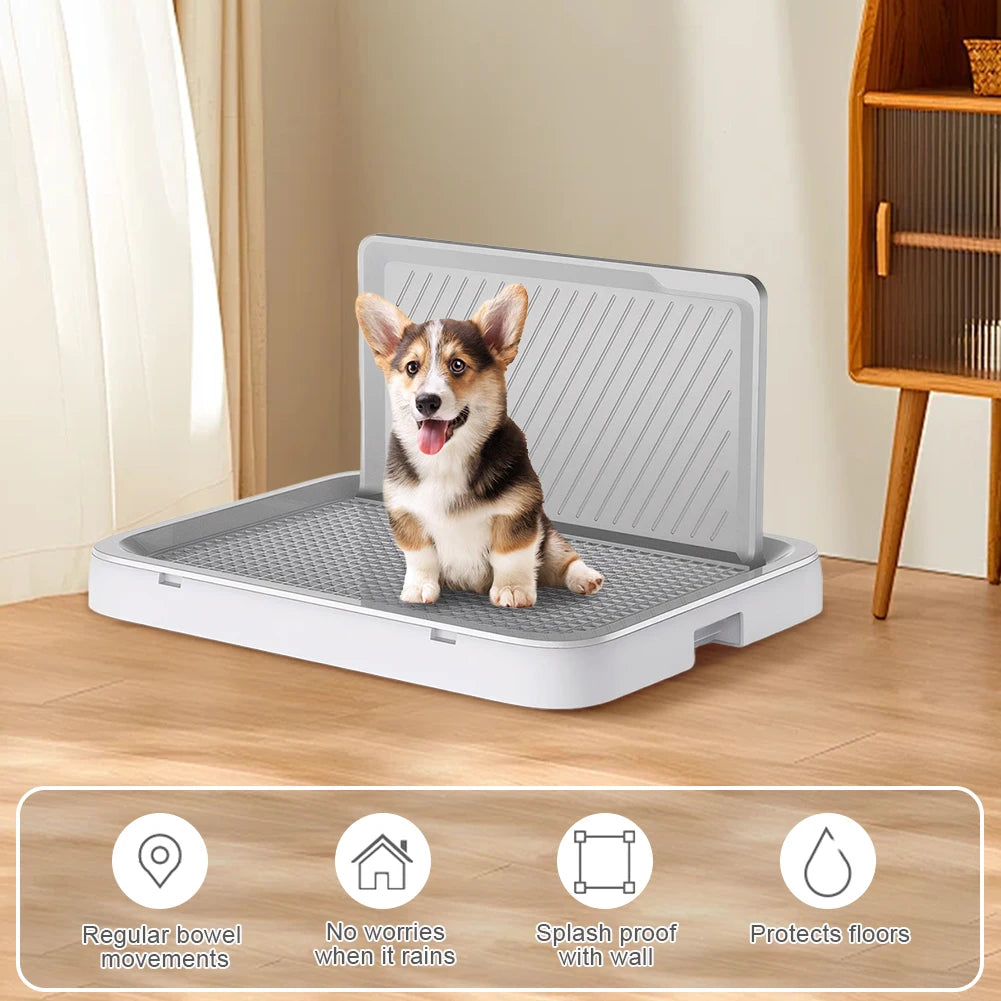 Alloet Indoor Dog Potty Tray With Pee Wall Pan Trainer