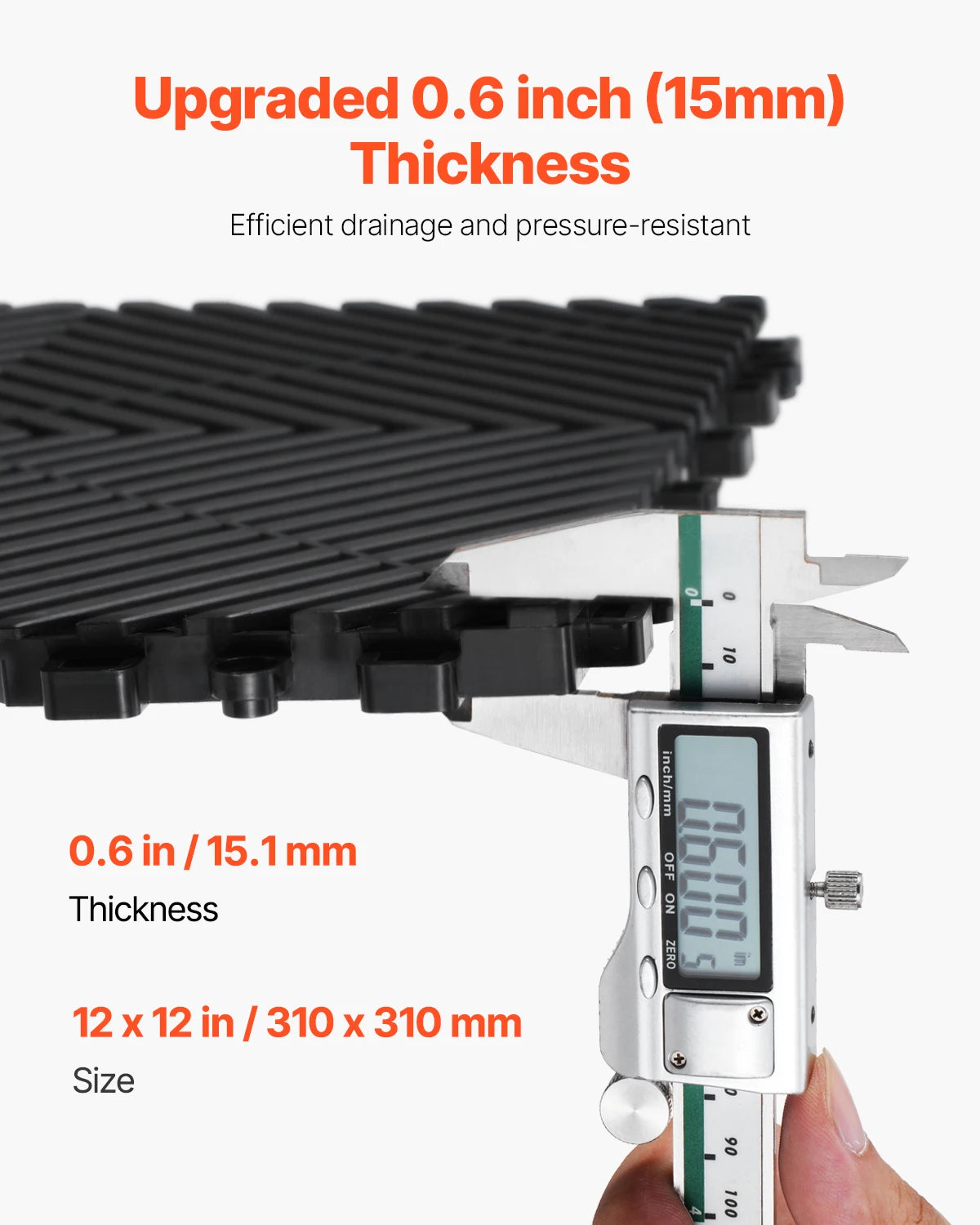 SucceBuy Interlocking Drainage Mat Non-Slip Floor Mat