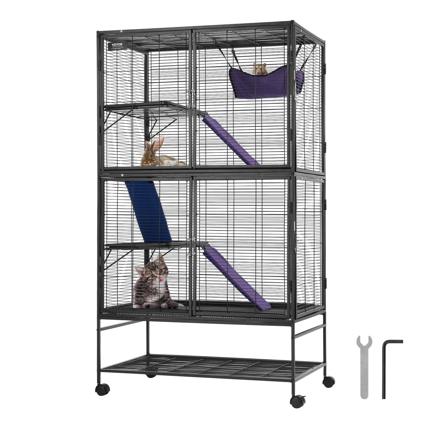 SucceBuy 4-Tier Critter Nation Ferret Cage for Small Animals