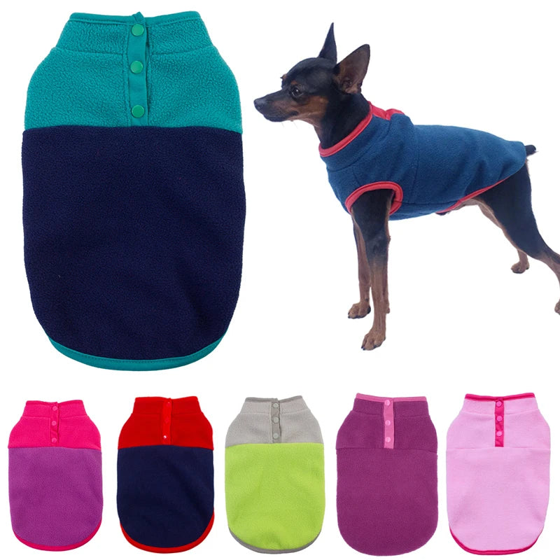 Fleece Dog Clothes For Small Dogs Spring Autumn Vest
