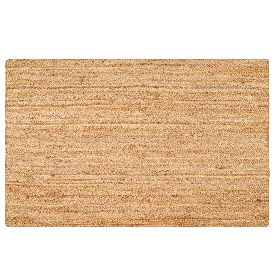Hand Woven Jute Braided Rug Natural Boho Entryway Decor