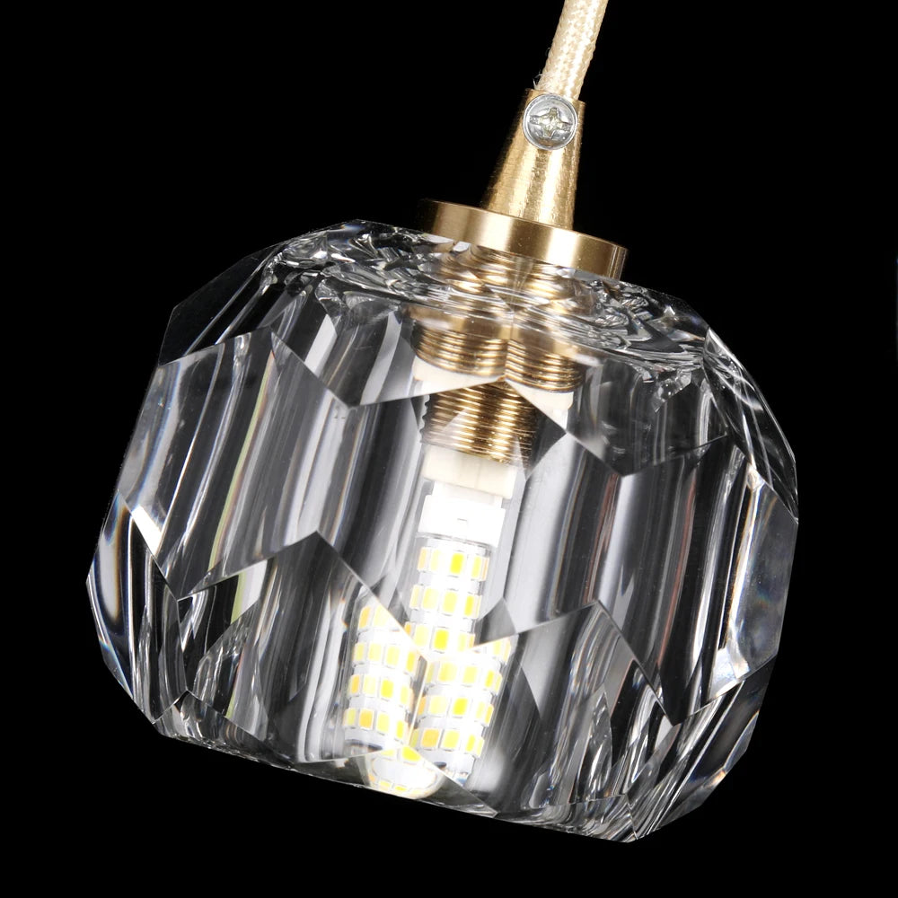 VETRULUS Crystal Pendant Ceiling Light for Modern Home Decor