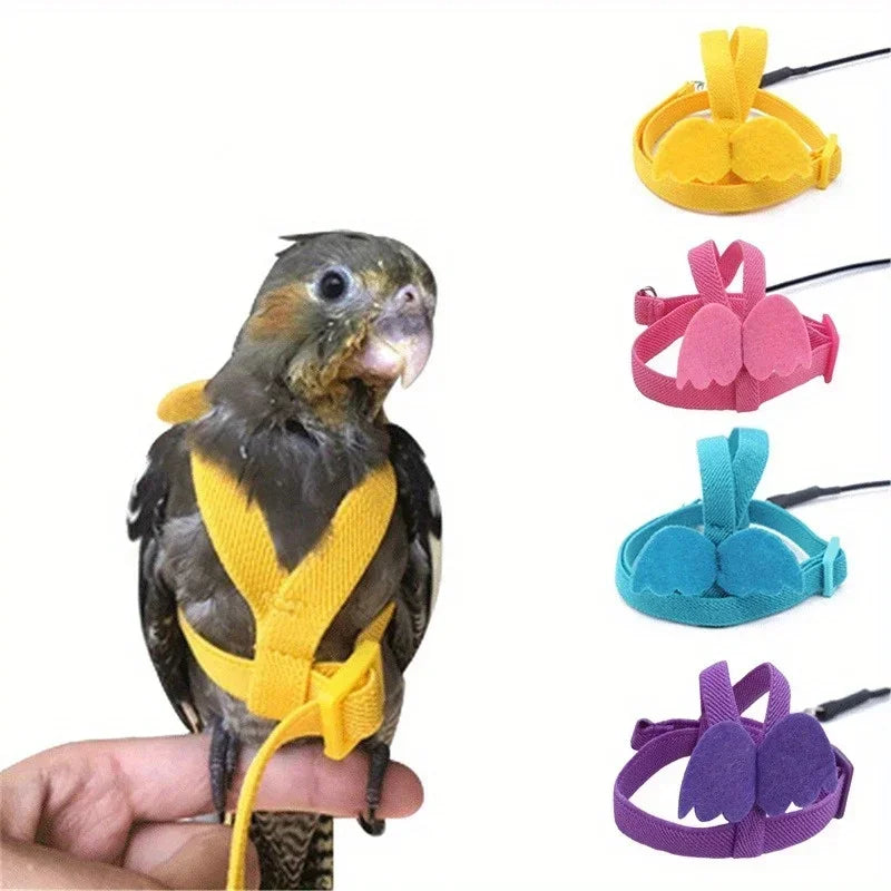 NONECN Parrot Harness and Leash Set Anti Bite Training Birds