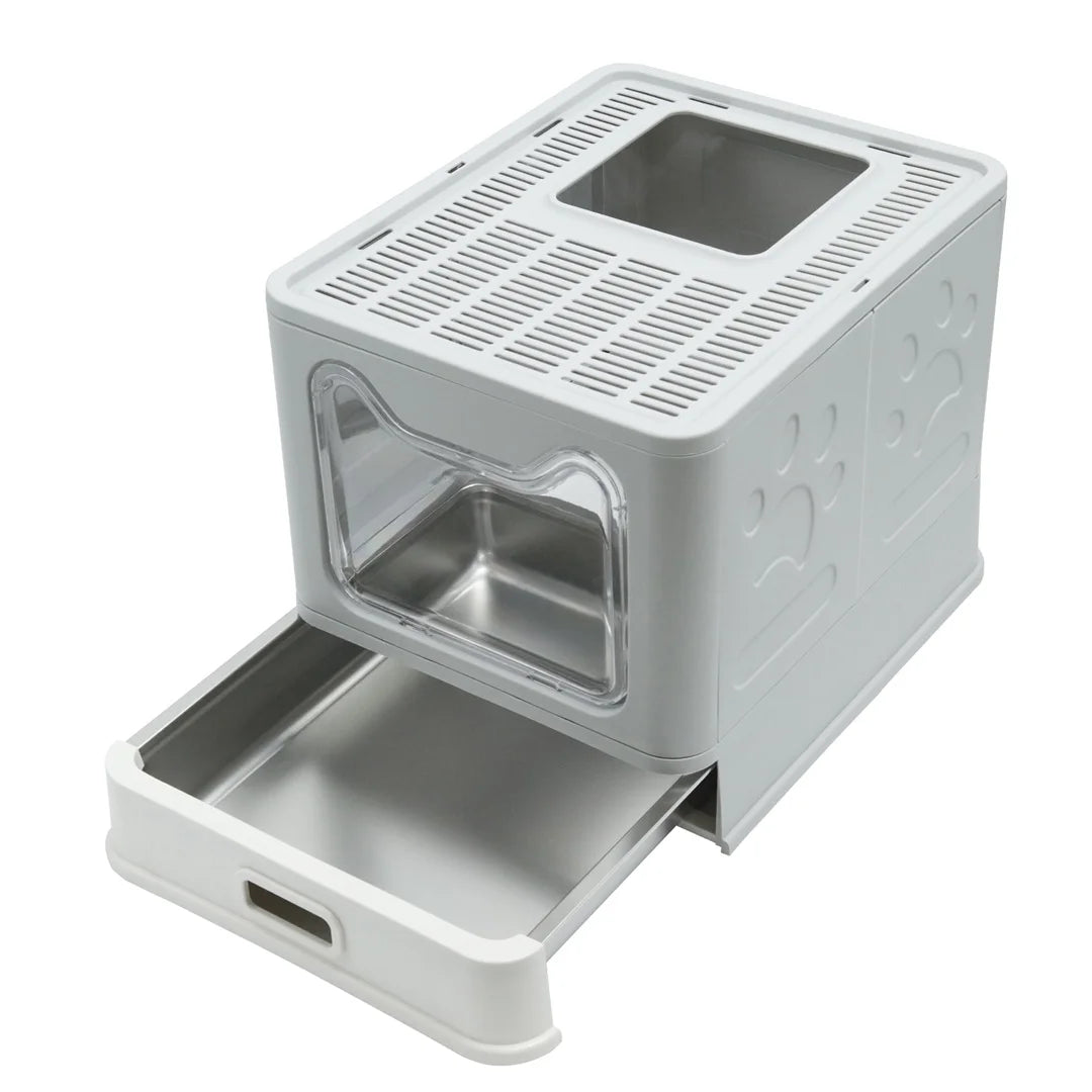 Bingopaw Detachable Enclosed Cat Litter Box Front Entry Scoop