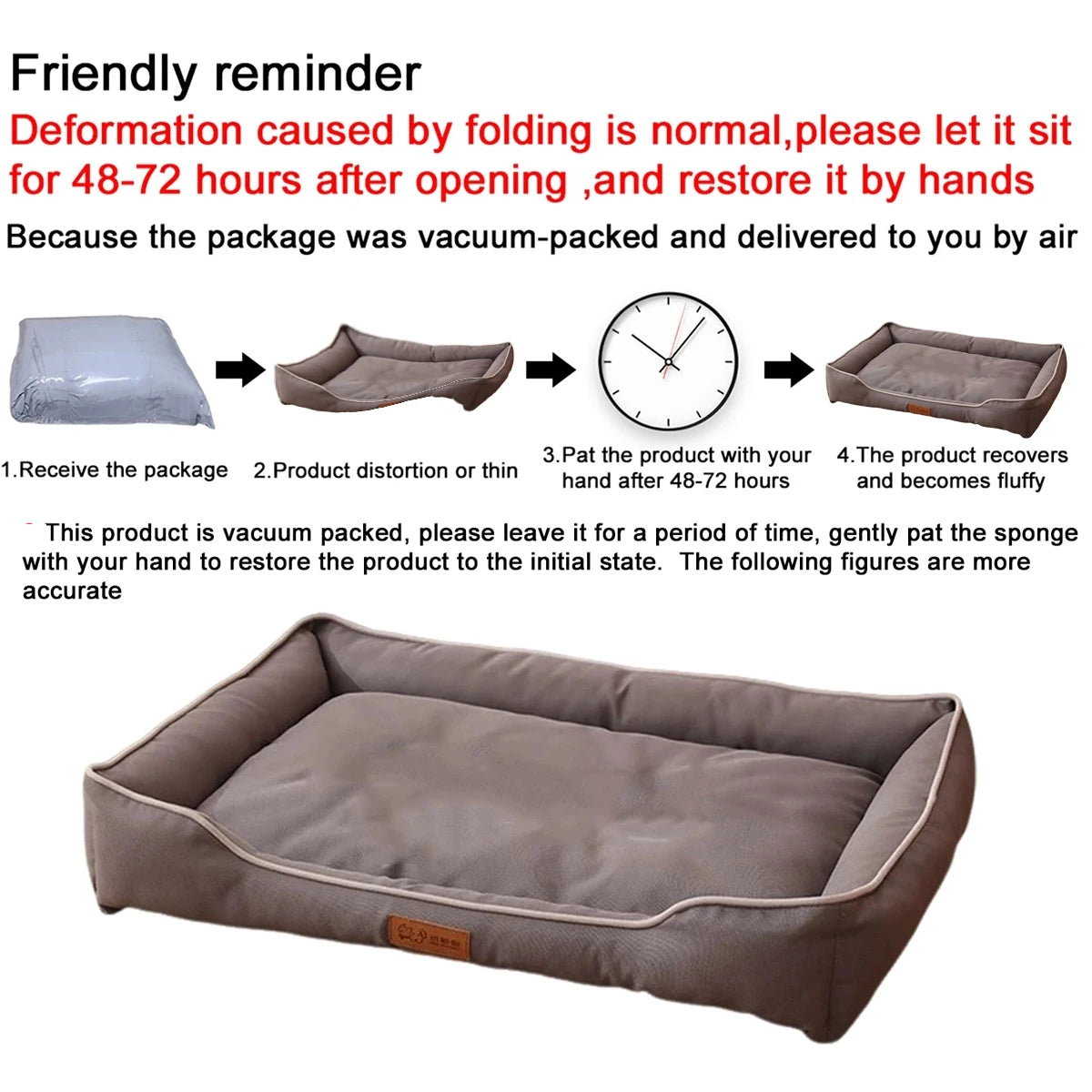 Four Season Square Dog Bed Waterproof Thickened Sofa Design