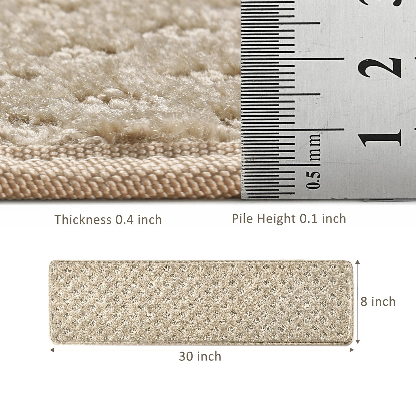 Non Slip Carpet Stair Treads Pet Friendly Indoor Protectors Washable
