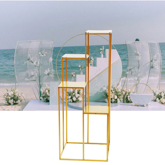 4-Tier Wedding Flower Stand Steel Frame For Decor Display