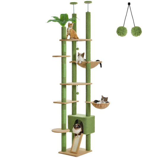 PETEPELACN Cactus Cat Tree Floor to Ceiling Cat Tower