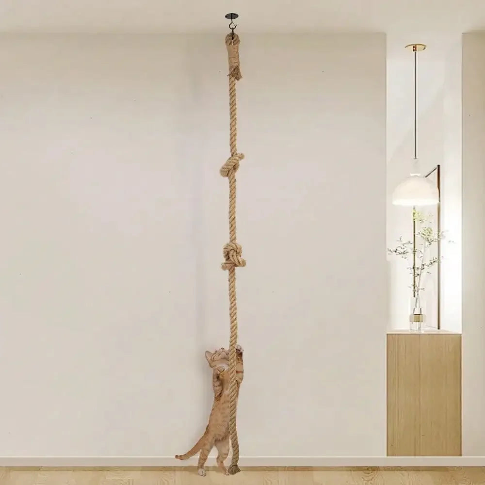 Indoor Cat Climbing Rope Ceiling Attachment Cat Tree Tower