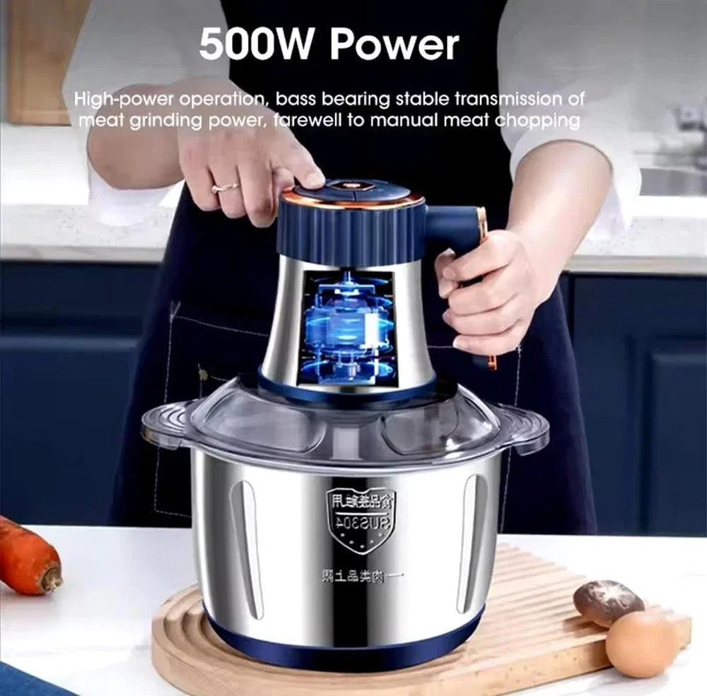 Electric Meat Grinder And Vegetable Slicer Chopper Stainless Steel