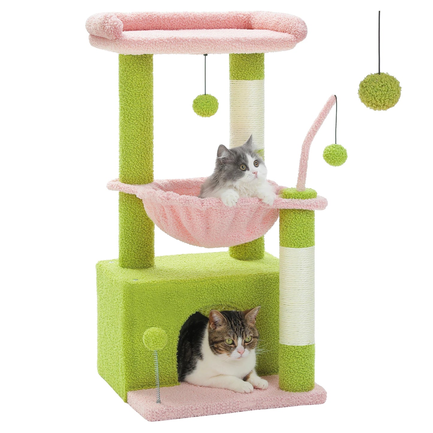 PAWZ Road 4-In-1 Cat Tree With Large Condo And Hammock