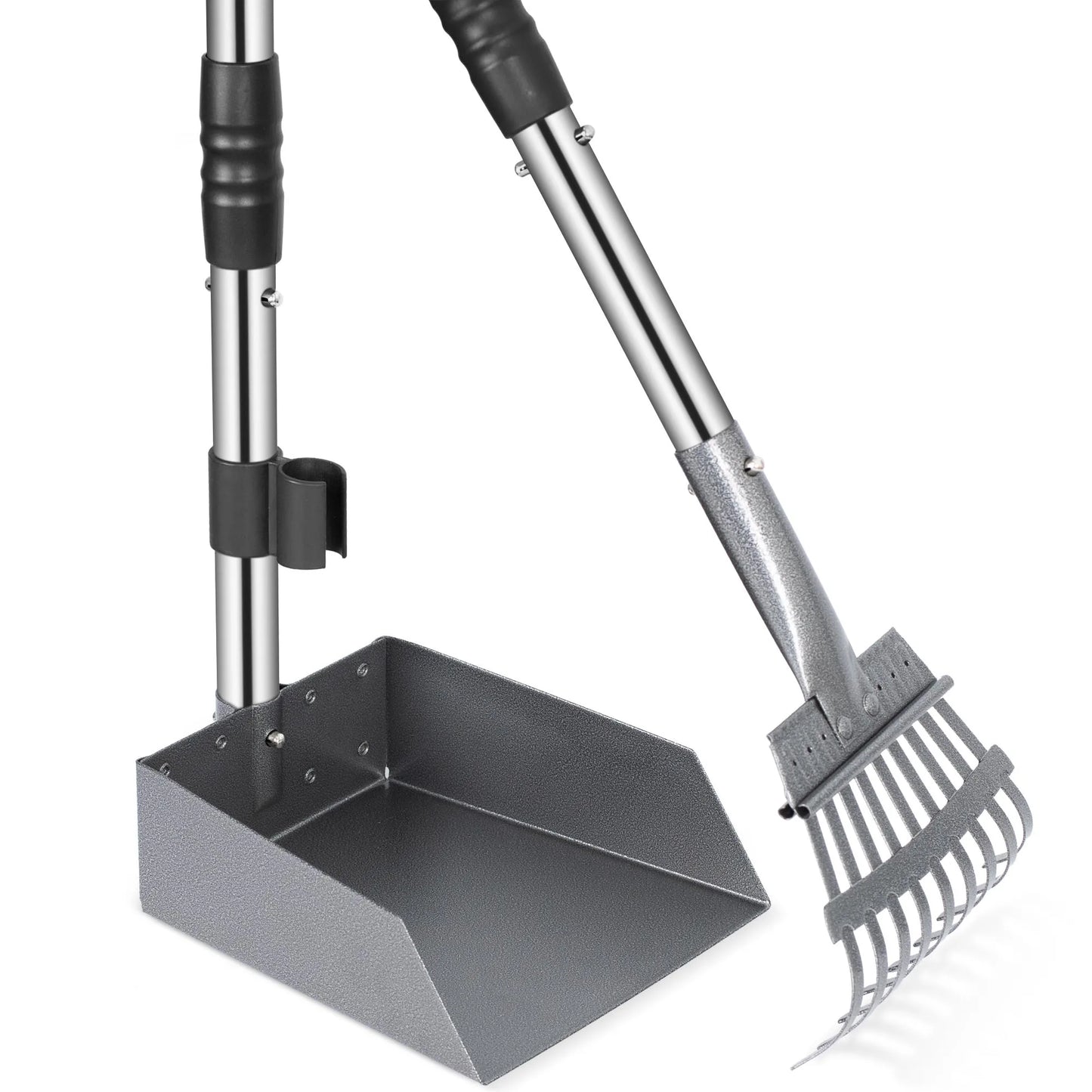 Pooper Scooper Set With Adjustable Stainless Handles
