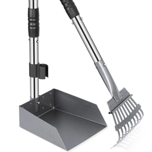 Pooper Scooper Set With Adjustable Stainless Handles