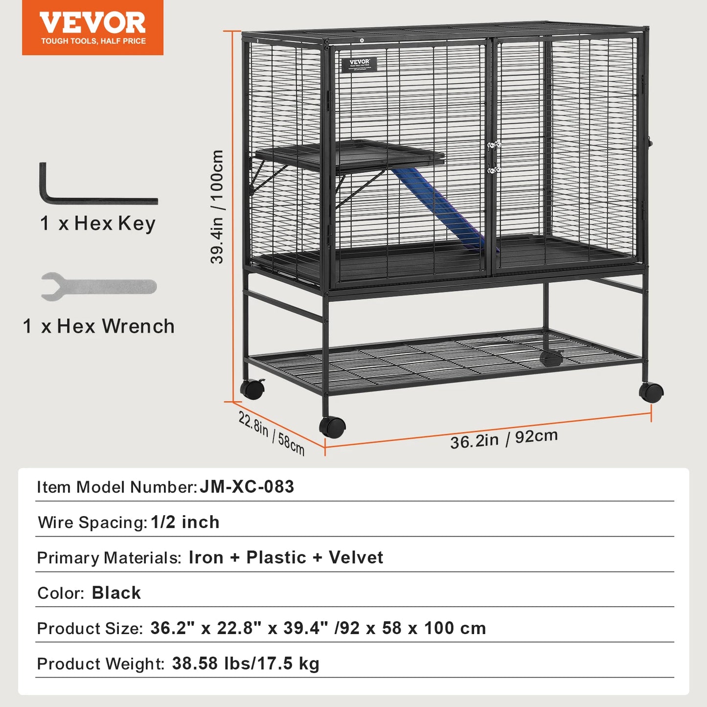 SucceBuy 4-Tier Critter Nation Ferret Cage for Small Animals