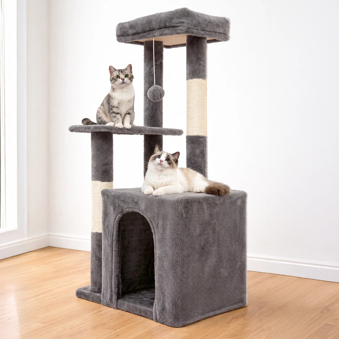 Cat Tree Indoor Tower With Scratching Posts And Condo