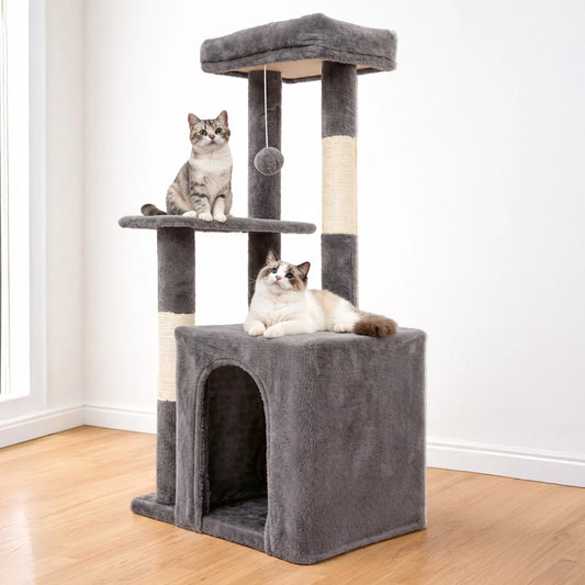 Cat Tree Indoor Tower With Scratching Posts And Condo