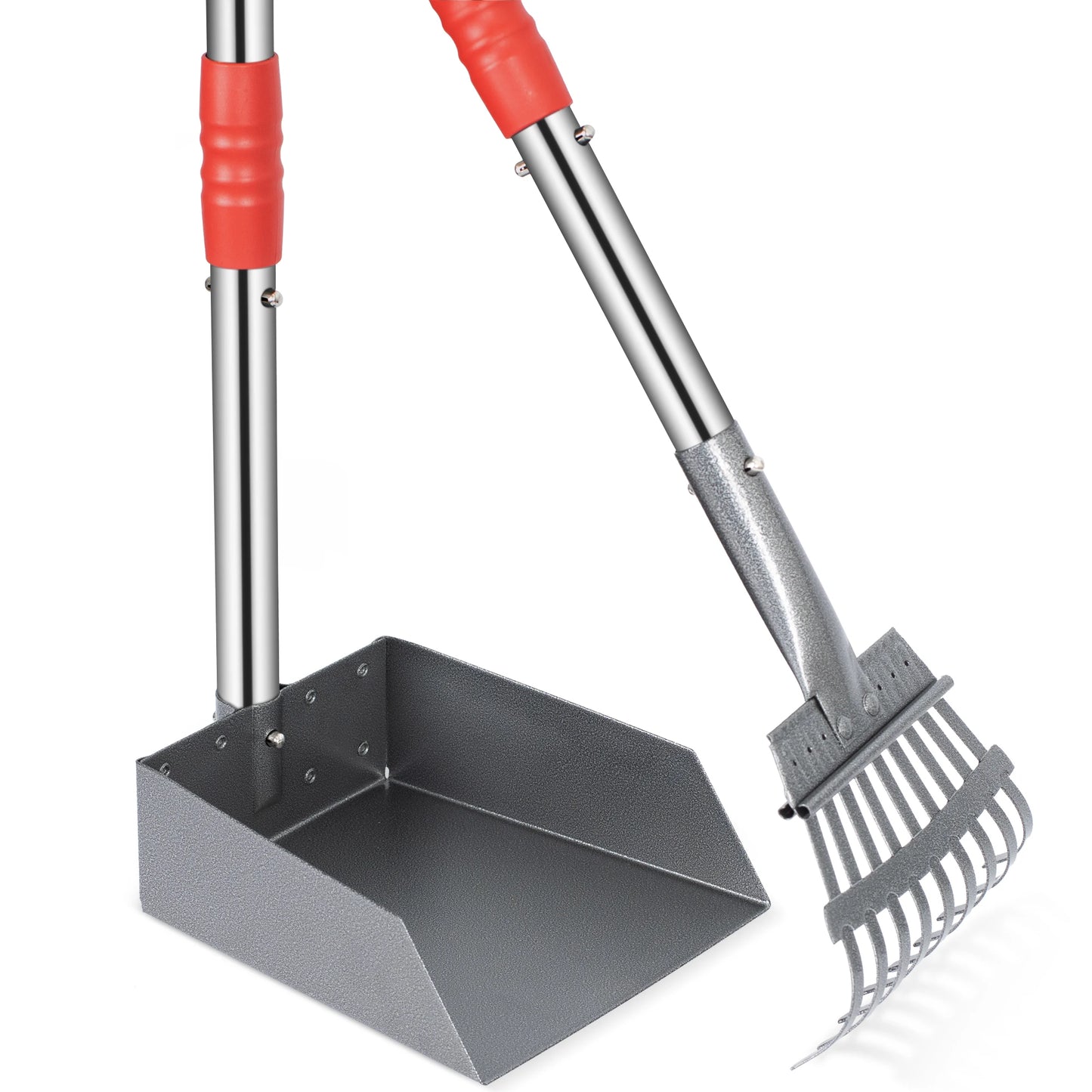 Pooper Scooper Set With Adjustable Stainless Handles