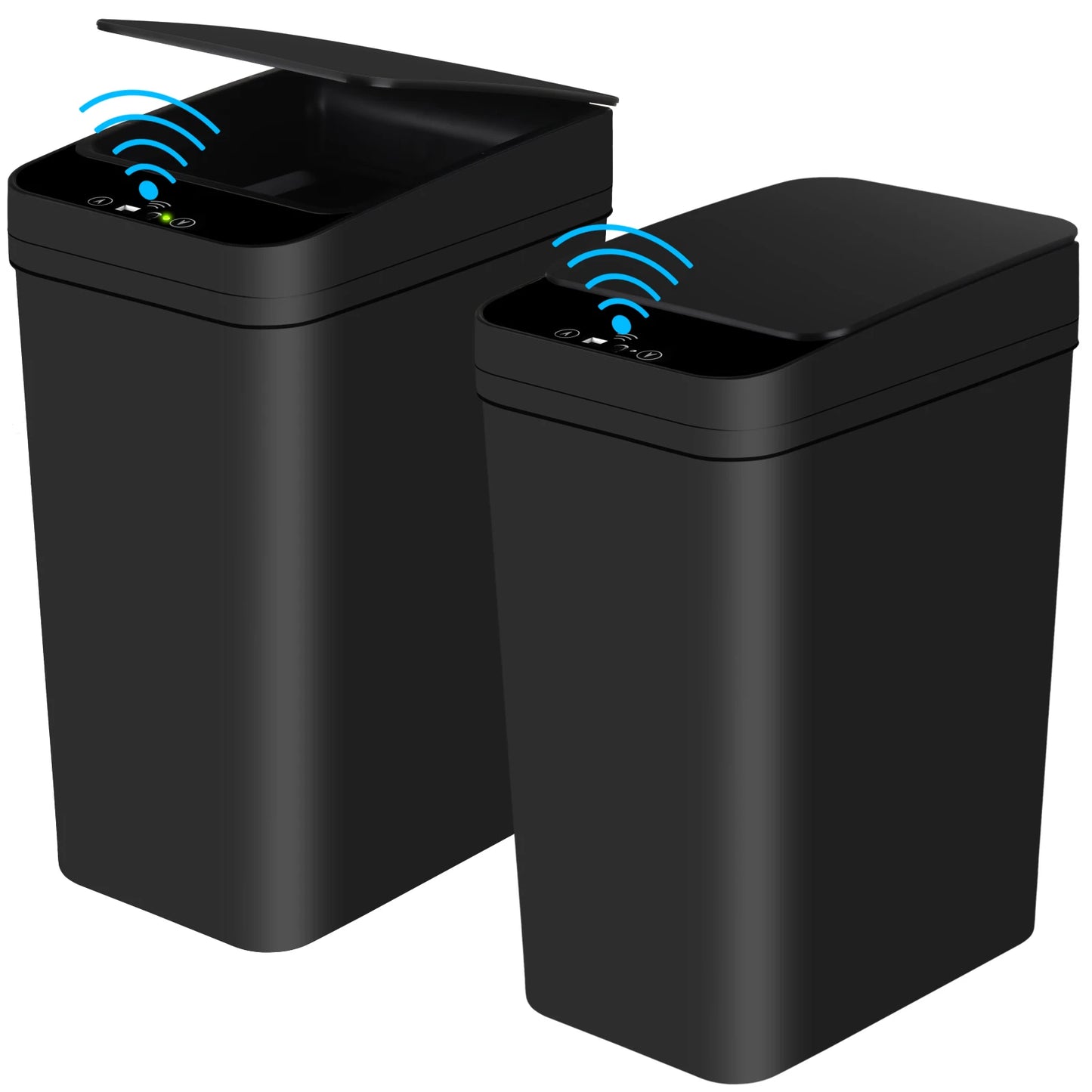 NONECN 2 Pack Touchless Motion Sensor Trash Cans Slim Design
