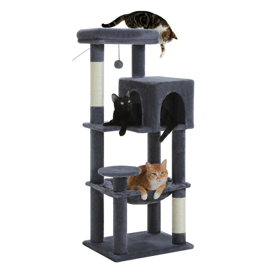PEQULTI Five-Level Cat Tree Tower Top Perch And Sisal Post