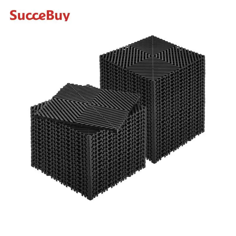 SucceBuy Interlocking Drainage Mat Non-Slip Floor Mat
