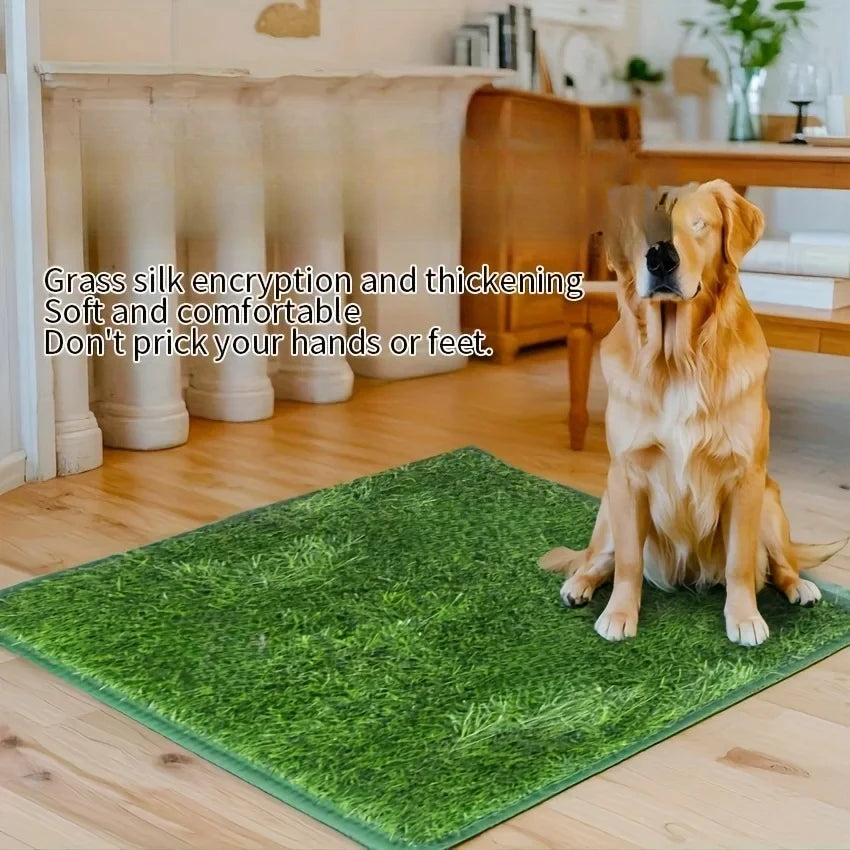 NONECN Faux Fur Dog Toilet Training Mat Washable Non Slip