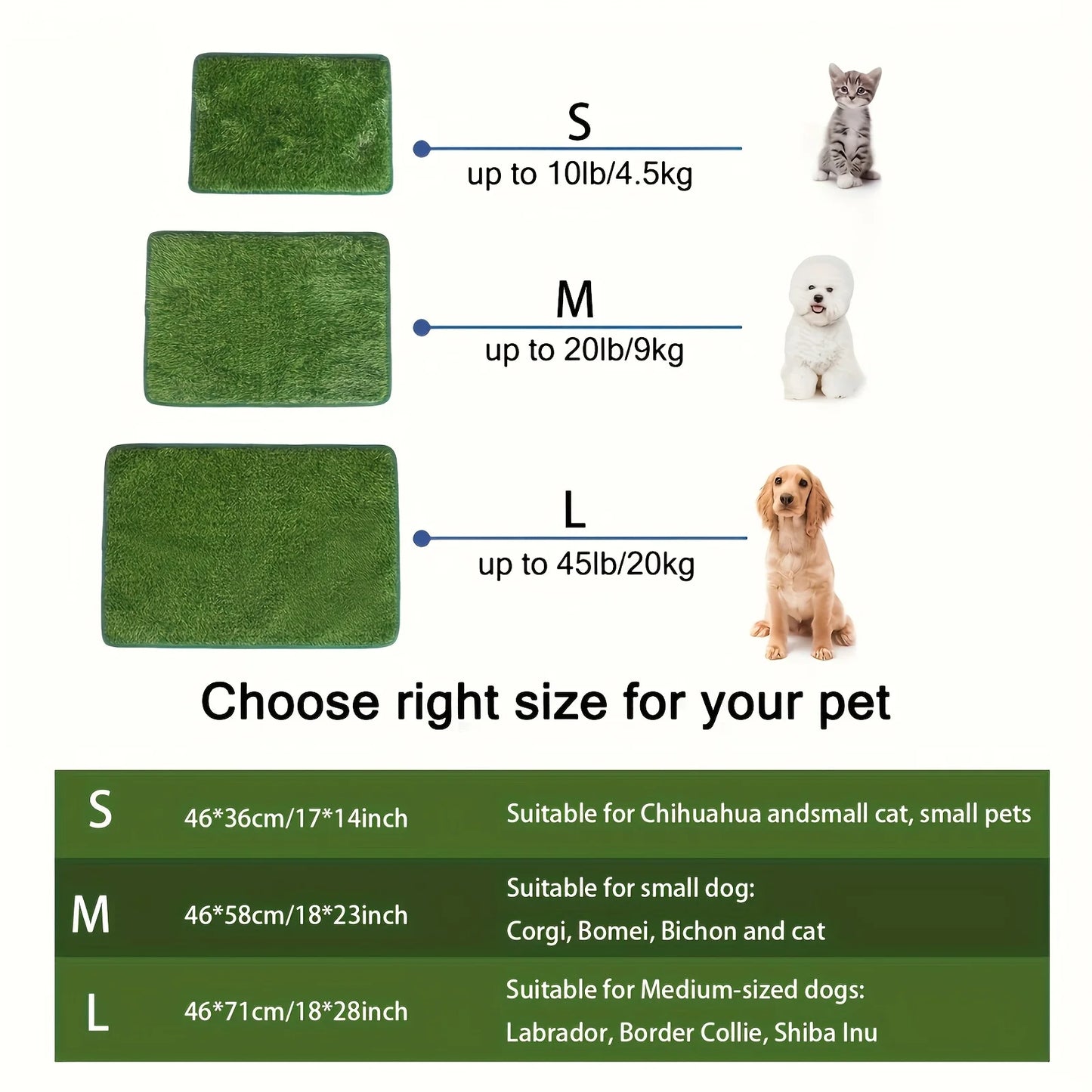 NONECN Faux Fur Dog Toilet Training Mat Washable Non Slip