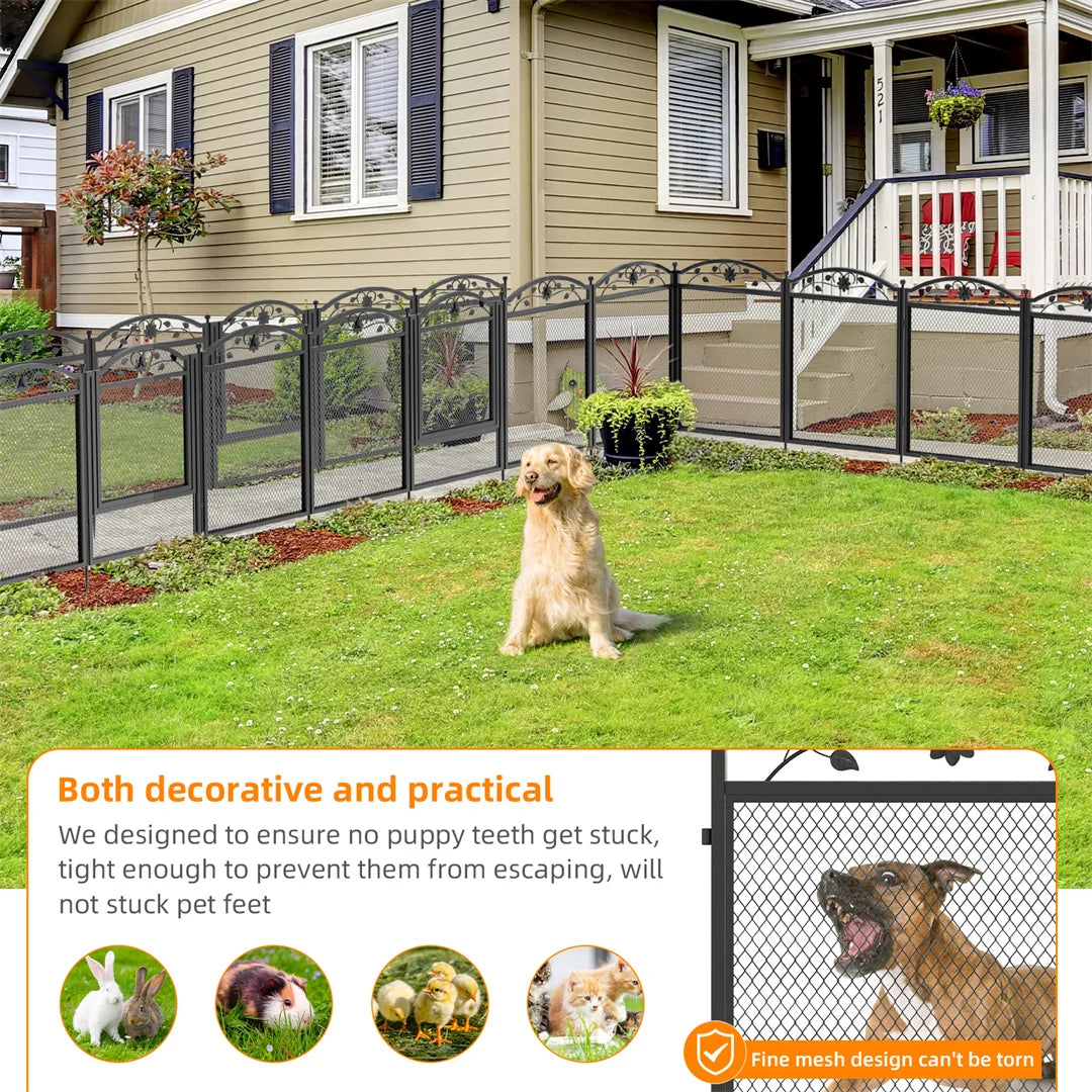 BINGOPAW 8-Panel Heavy-Duty Dog Playpen with Waterproof Pad