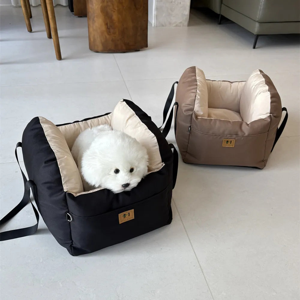 Dog Car Seat With Safety Belt Universal Pet Cushion Travel