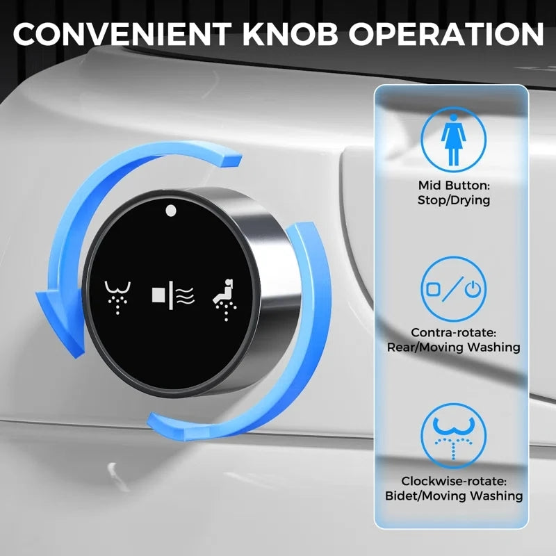 Smart Toilet With Tankless Bidet Wash And Auto Open Lid