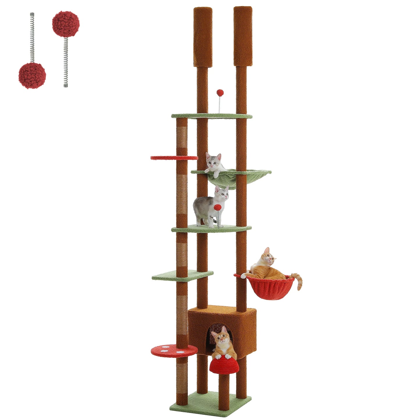 PETEPELA Floor To Ceiling Cat Tree Tower With Condo