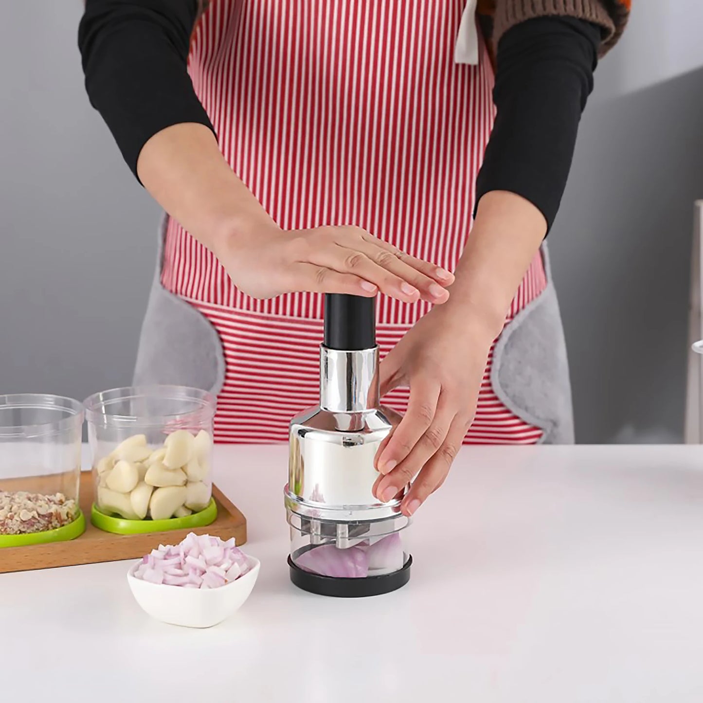 Manual Food Chopper Handheld Slap Press For Garlic And Onion