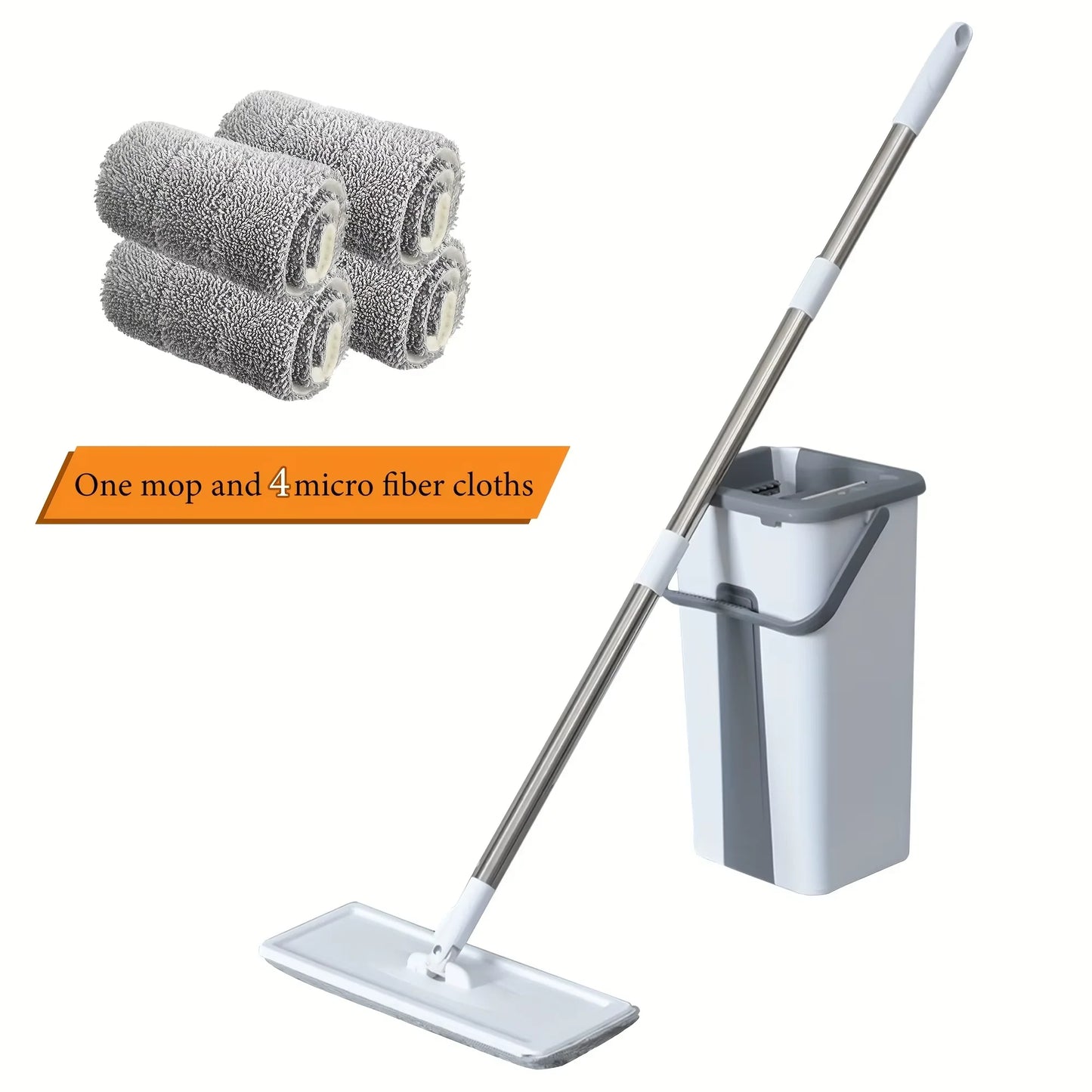 ATMDOGCN Mop With Bucket Set Wet Dry Magic Cleaning Tool For Floors