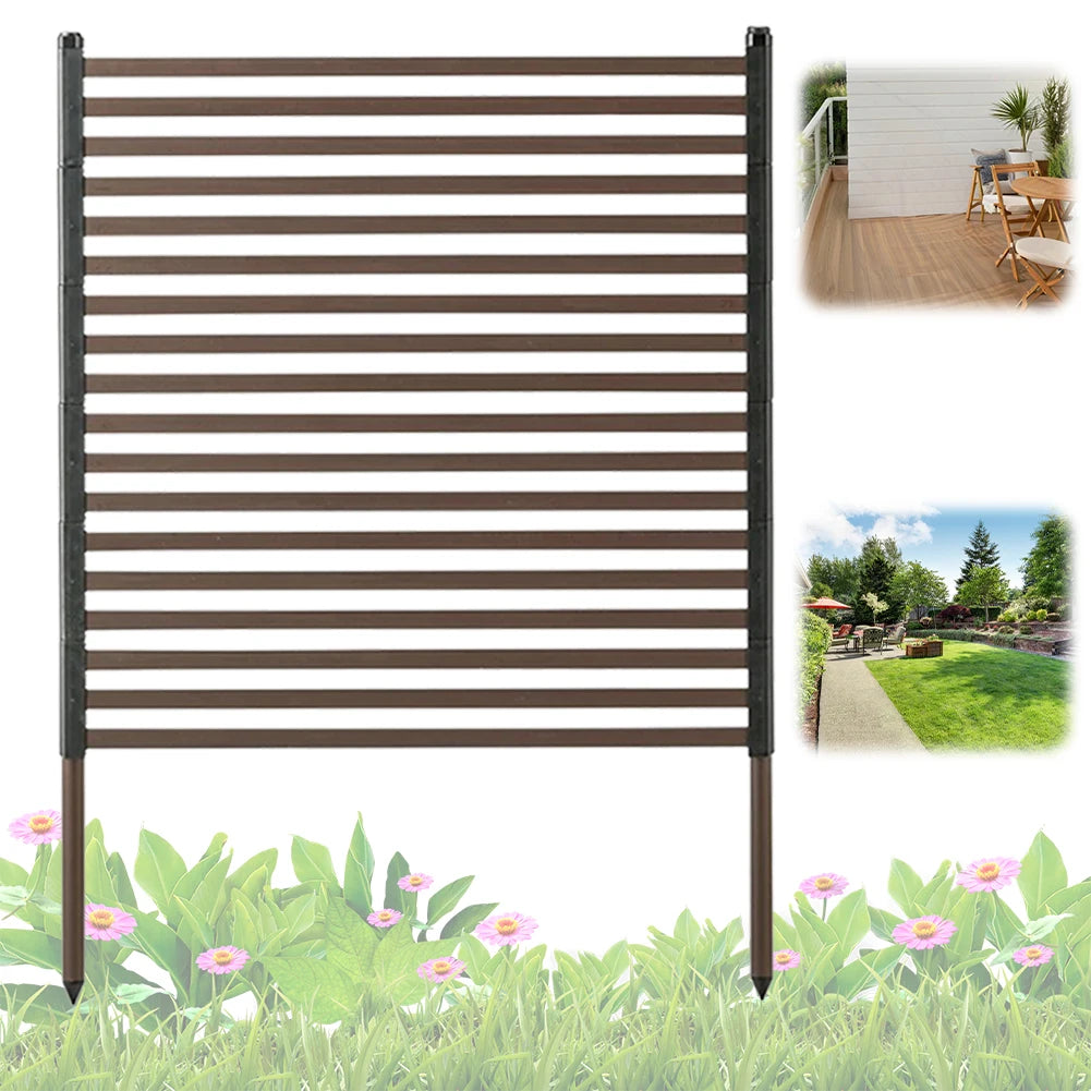 PE-Coated Steel Outdoor Privacy Screen Fence Panel for Garden Patio
