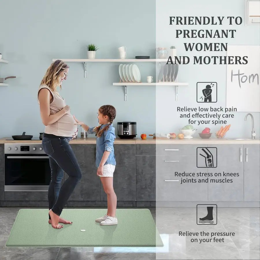 Anti Fatigue Kitchen Mats Set 2 Cushioned Washable