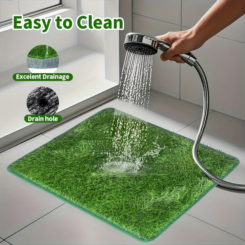 NONECN Faux Fur Dog Toilet Training Mat Washable Non Slip