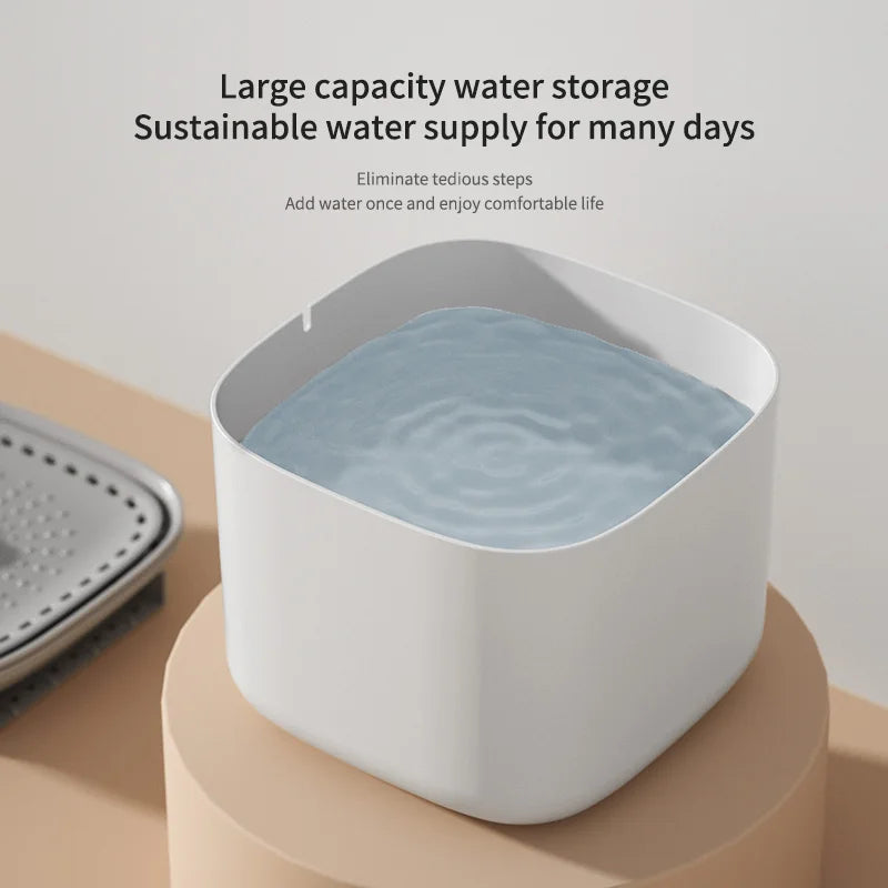 Cat Water Fountain Auto Recirculating Filter USB Quiet