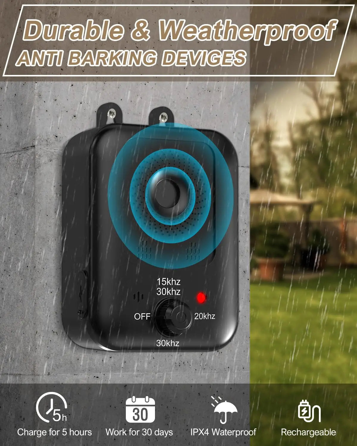 Petedu Automatic Bark Deterrent for Dogs Ultrasonic