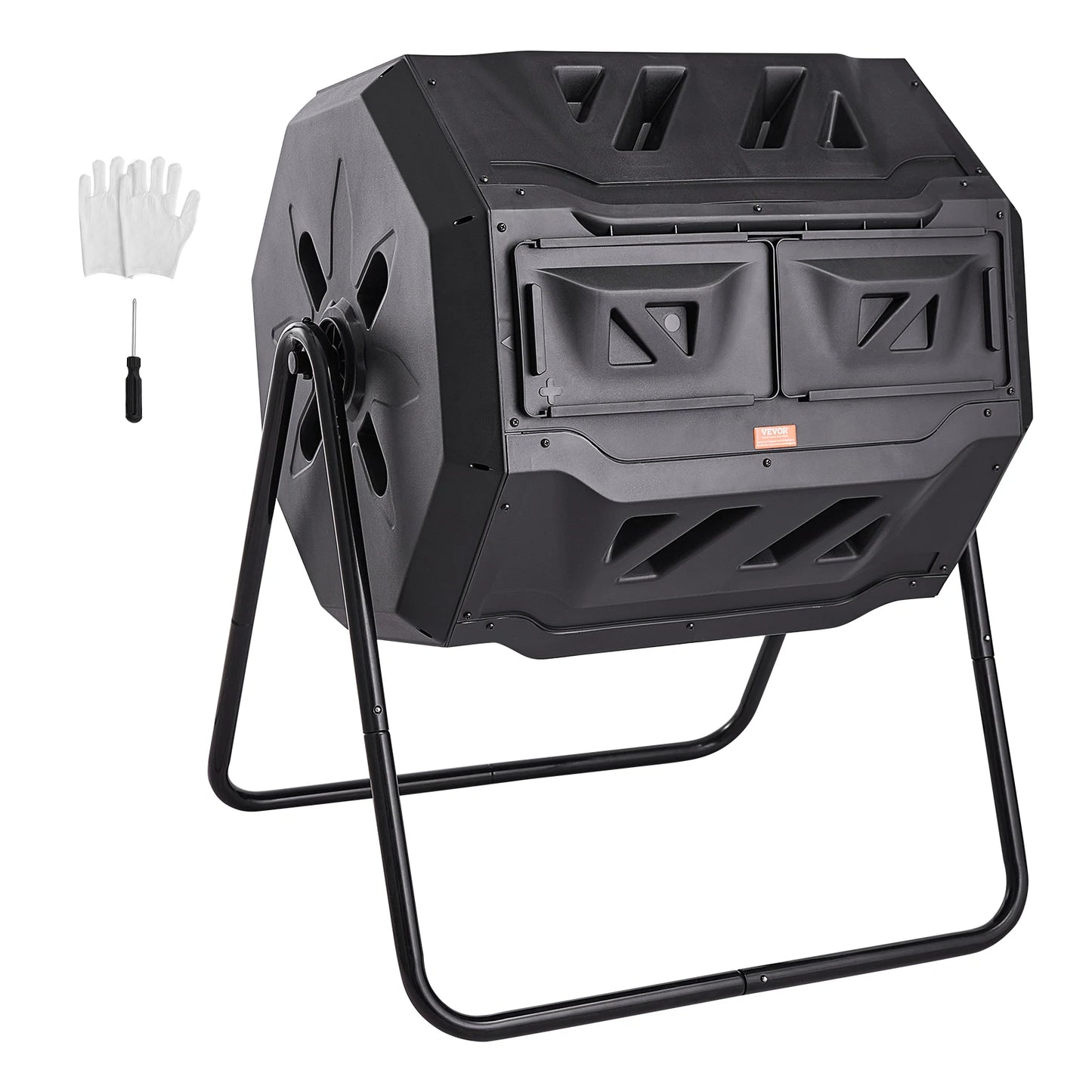 SucceBuy Dual Chamber Tumbling Composter For Garden And Yard